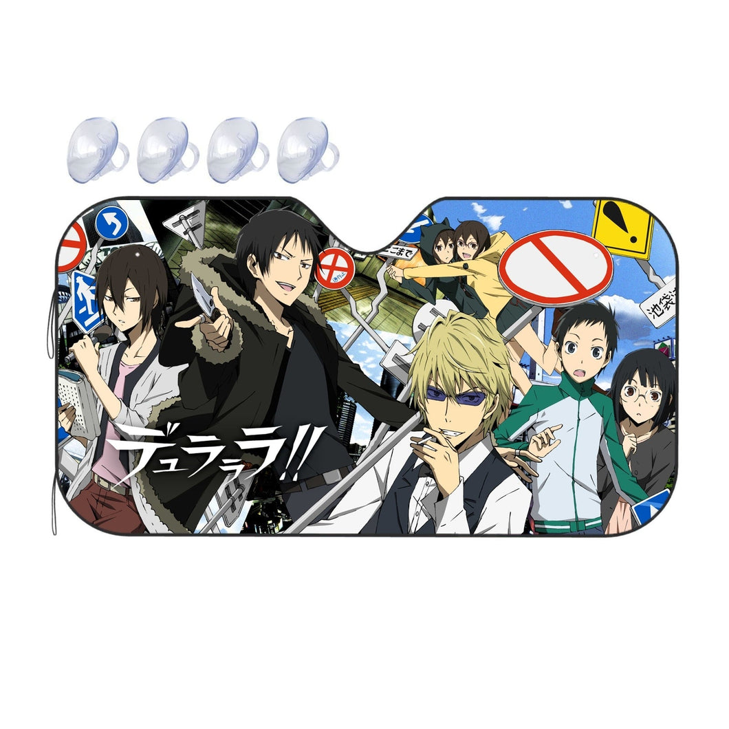 Durarara!! Izaya Orihara, Shizuo Heiwajima, Anri Sonohara  Car Sunshade