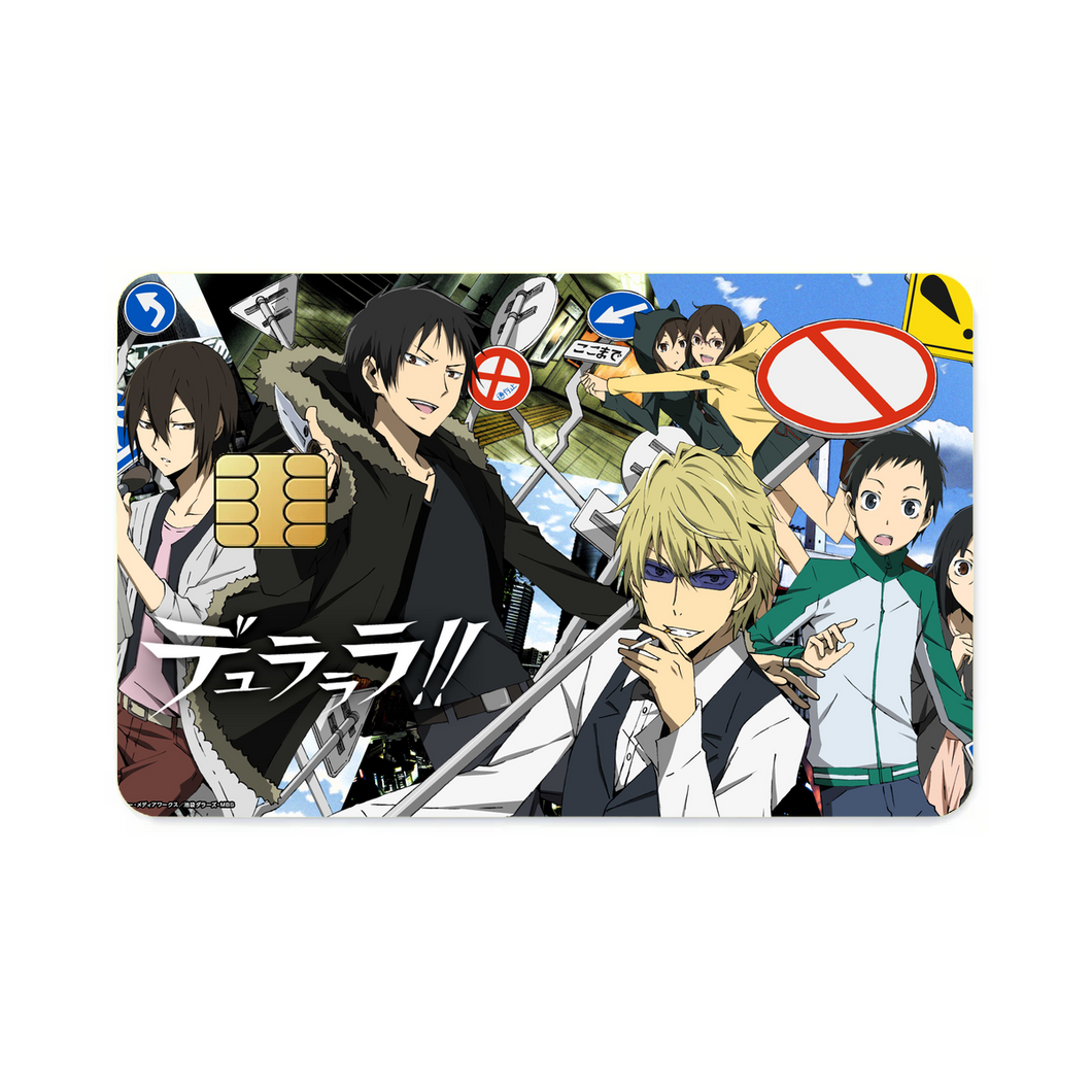 Durarara!! Izaya Orihara, Shizuo Heiwajima, Anri Sonohara  Credit Card Skins (4-in-1 Pack)
