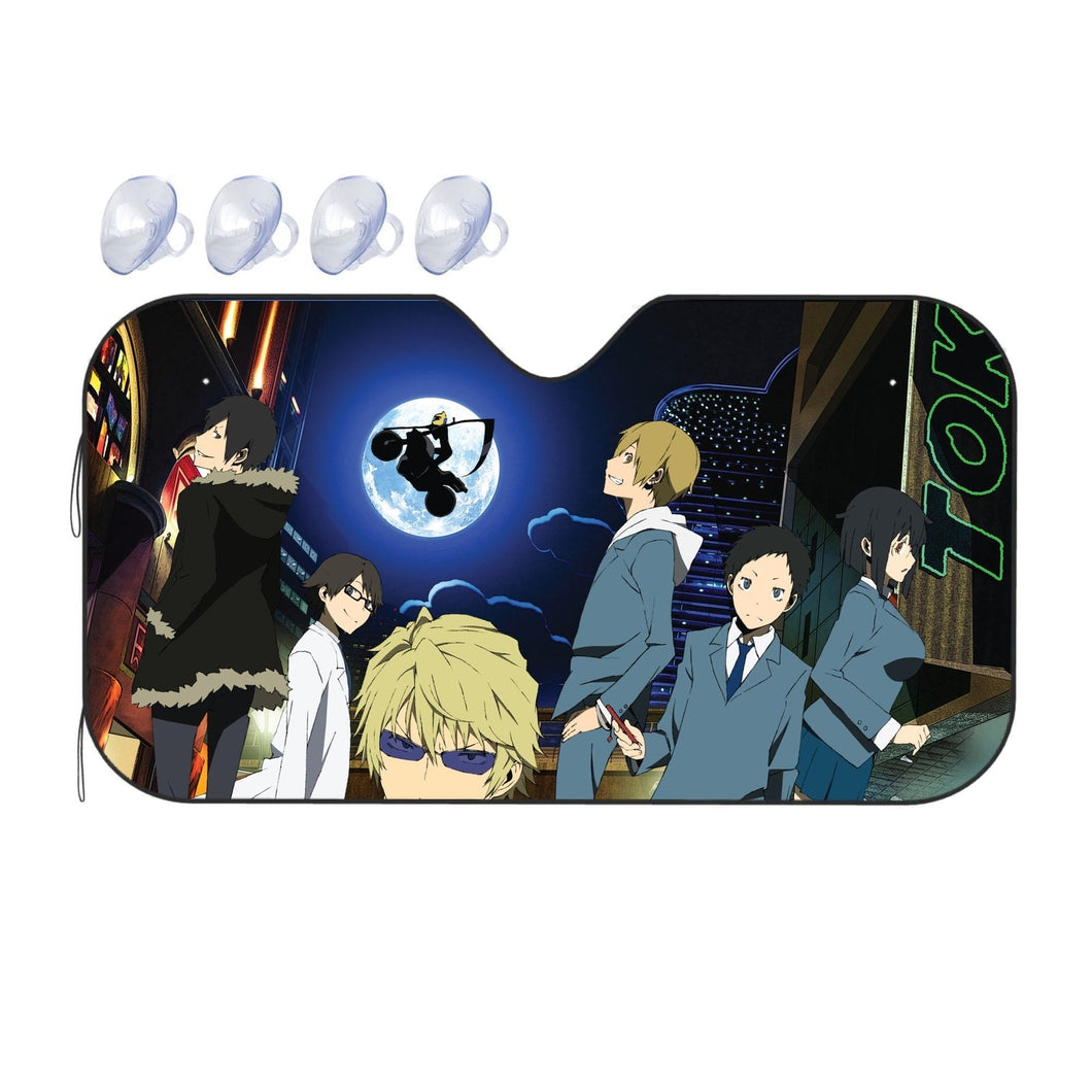 Durarara!! Izaya Orihara, Shizuo Heiwajima, Celty Sturluson, Masaomi Kida, Anri Sonohara  Car Sunshade