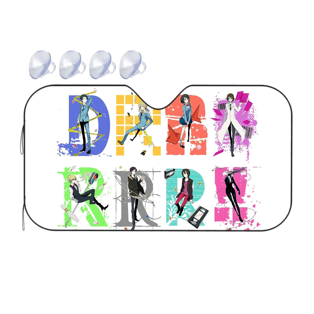 Durarara!! Izaya Orihara, Shizuo Heiwajima, Celty Sturluson, Masaomi Kida, Anri Sonohara  Car Sunshade