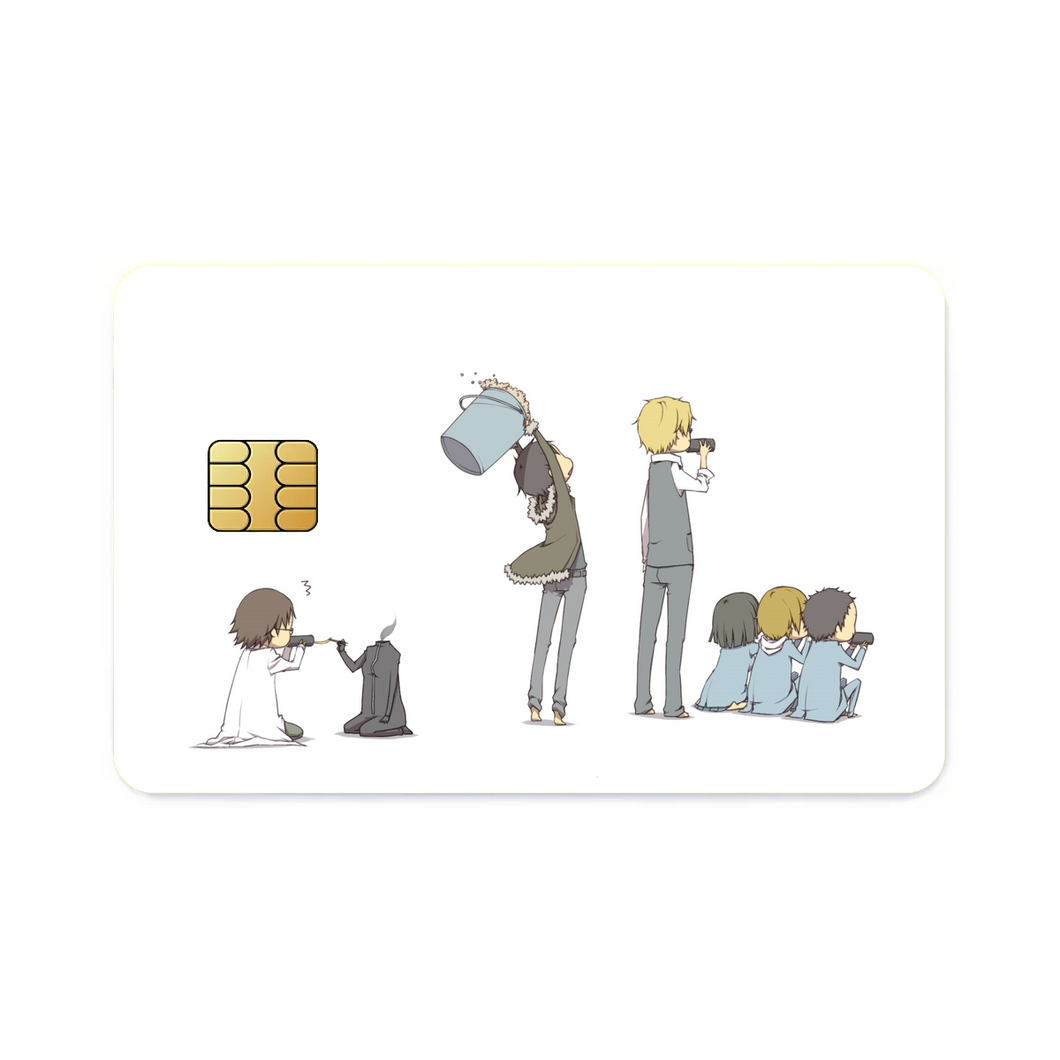 Durarara!! Izaya Orihara, Shizuo Heiwajima, Celty Sturluson, Masaomi Kida, Anri Sonohara  Credit Card Skins (4-in-1 Pack)
