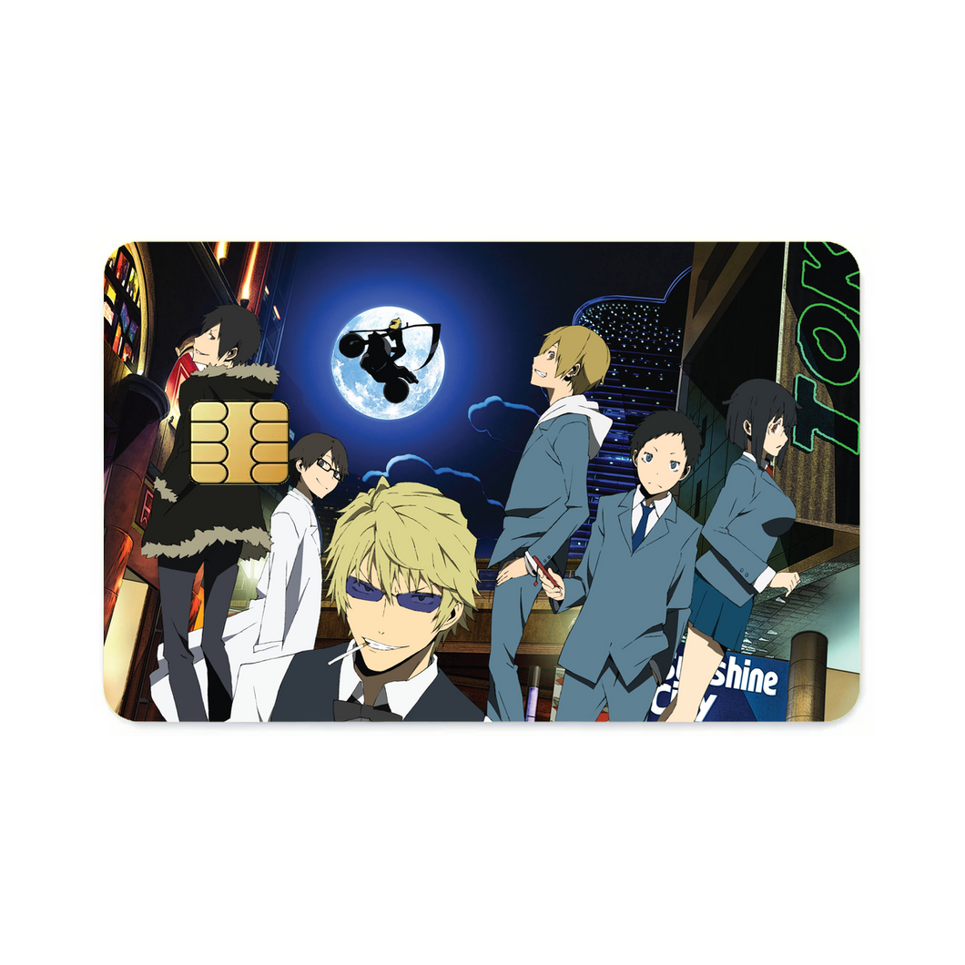 Durarara!! Izaya Orihara, Shizuo Heiwajima, Celty Sturluson, Masaomi Kida, Anri Sonohara  Credit Card Skins (4-in-1 Pack)