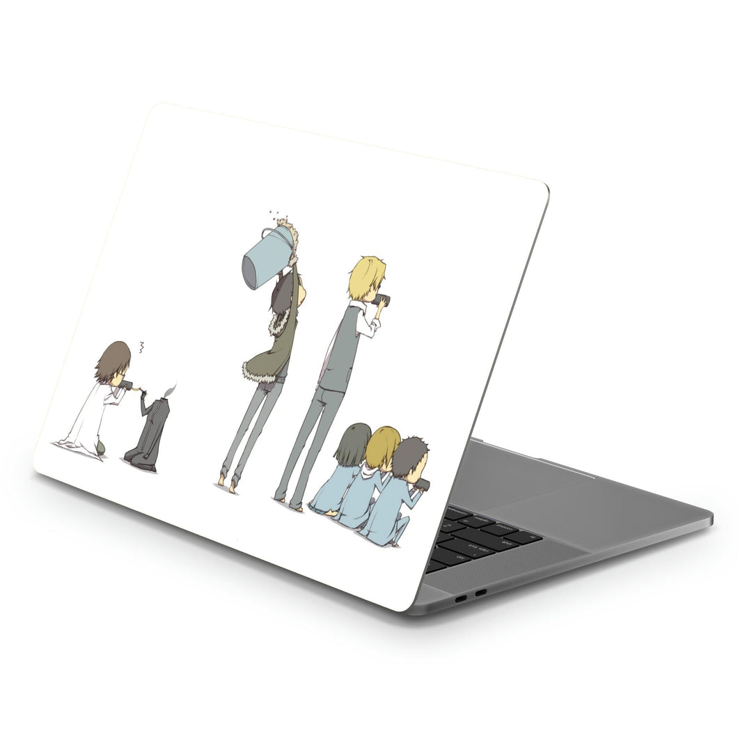 Durarara!! Izaya Orihara, Shizuo Heiwajima, Celty Sturluson, Masaomi Kida, Anri Sonohara  Macbook Skin