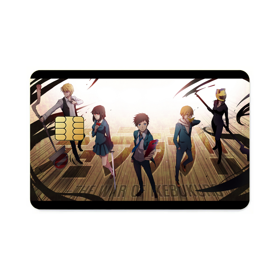Durarara!! Shizuo Heiwajima, Celty Sturluson, Masaomi Kida, Anri Sonohara  Credit Card Skins (4-in-1 Pack)