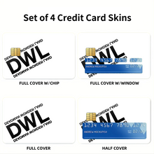 Load image into Gallery viewer, DWL Invert Credit Card Skins (4-in-1 Pack)
