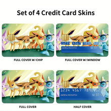 Load image into Gallery viewer, Eeveelution  Credit Card Skins (4-in-1 Pack)
