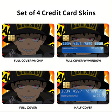 Load image into Gallery viewer, Enen no Shouboutai - Kusakabe Shinra  Credit Card Skins (4-in-1 Pack)

