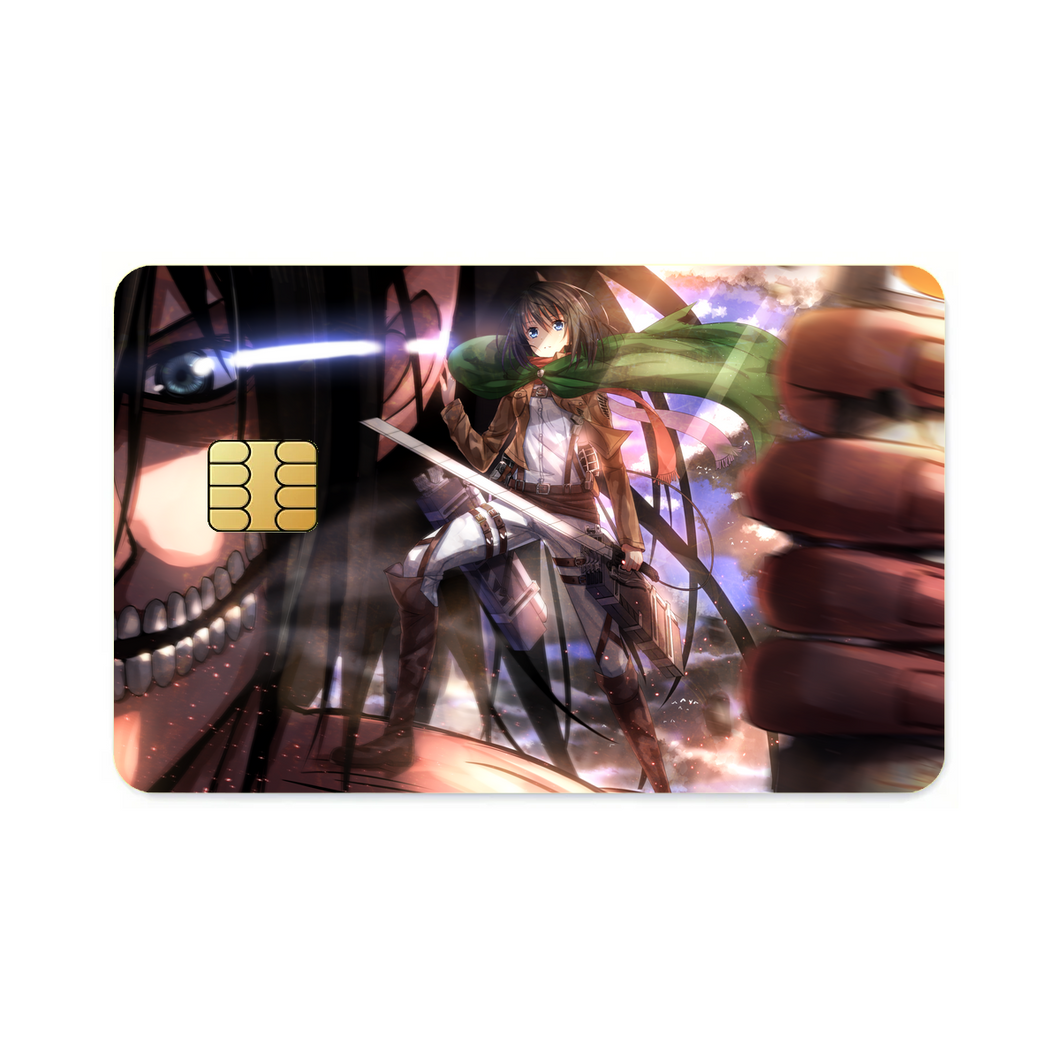 Eren and Mikasa  Credit Card Skins (4-in-1 Pack)