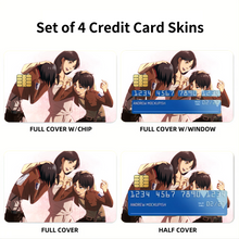 Load image into Gallery viewer, Eren Jäger,Mikasa Ackerman and Carla Yeager  Credit Card Skins (4-in-1 Pack)
