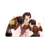 Eren Jäger,Mikasa Ackerman and Carla Yeager  Credit Card Skins (4-in-1 Pack)