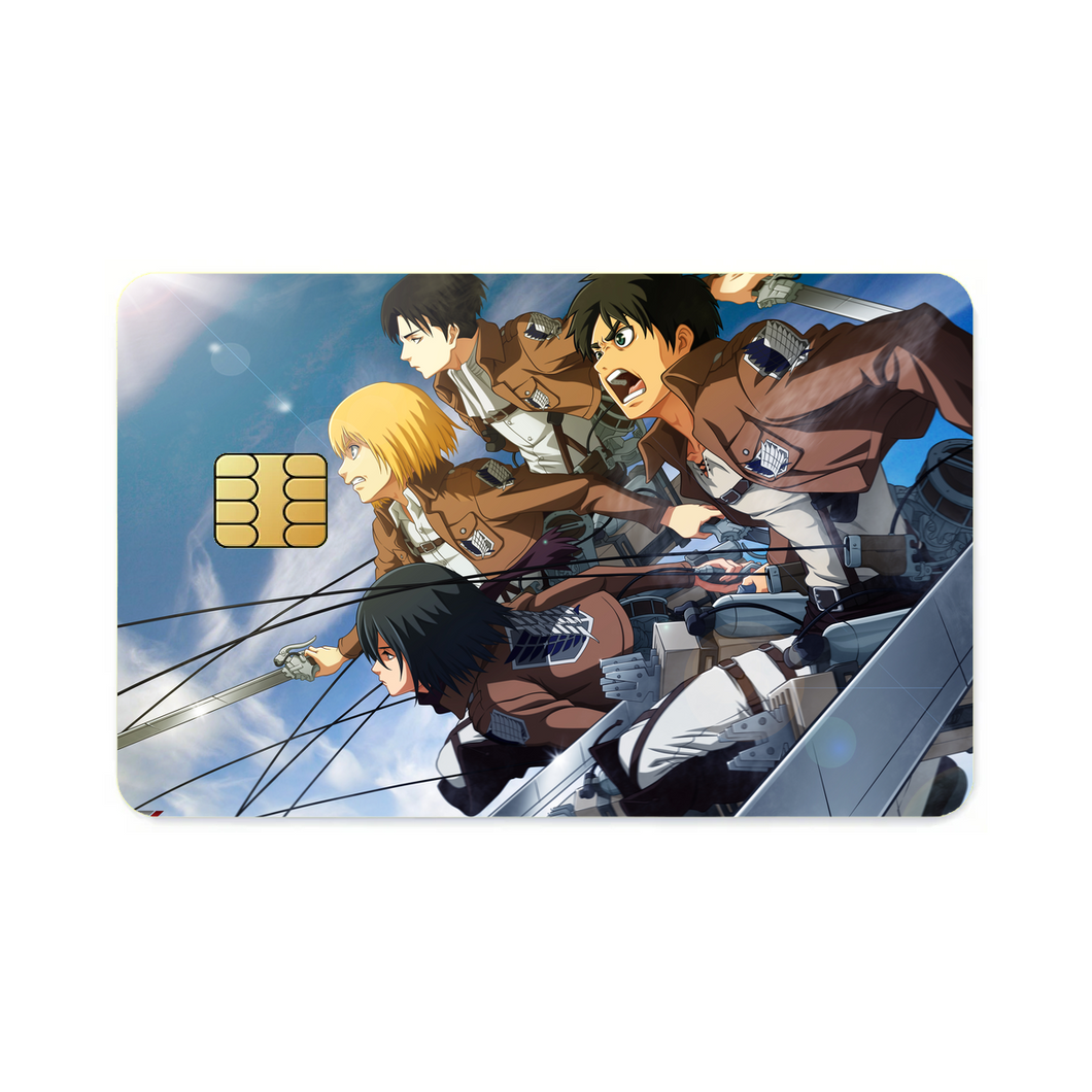 Eren,Mikasa,Armin and Levi  Credit Card Skins (4-in-1 Pack)