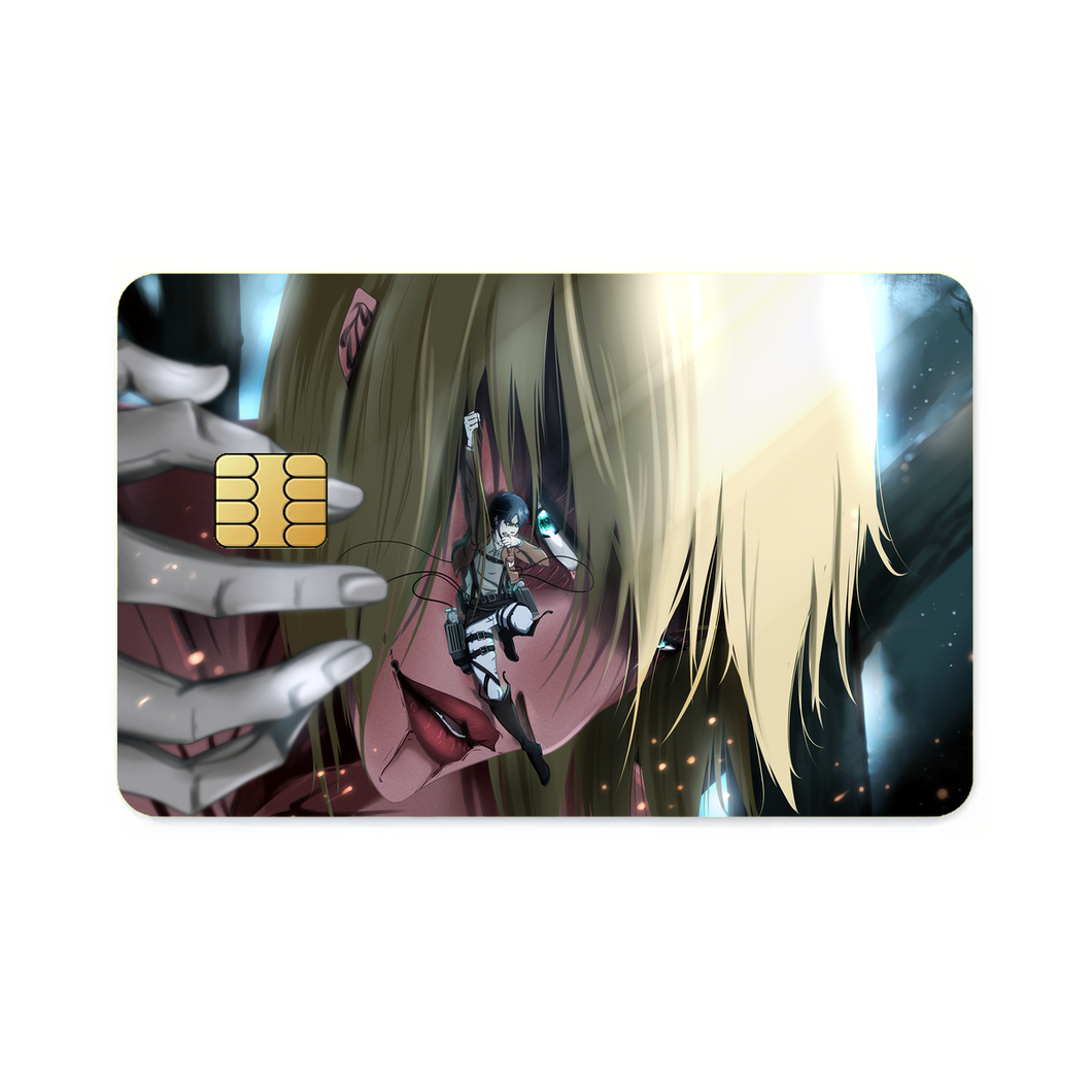 Eren Yeager and Annie Leonhart (Titan)  Credit Card Skins (4-in-1 Pack)