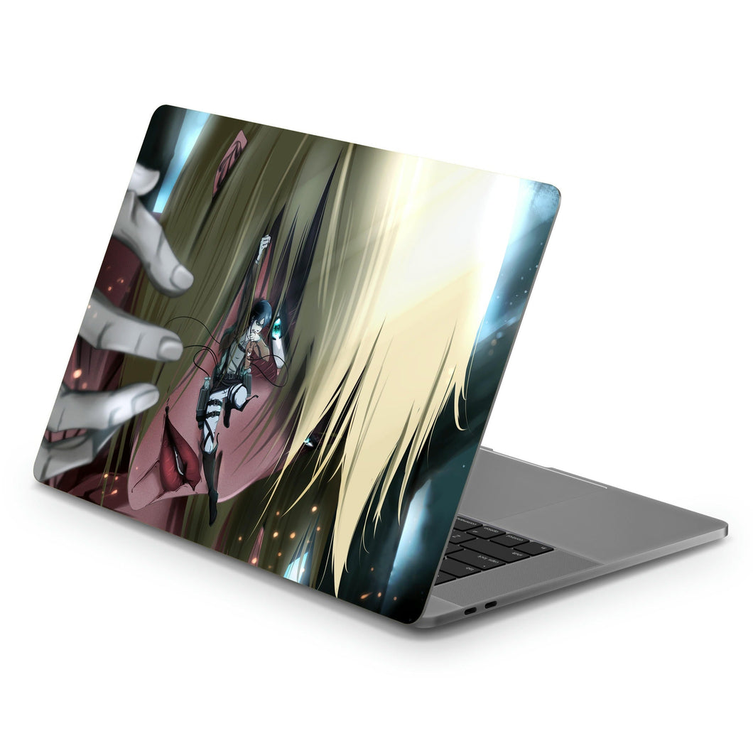 Eren Yeager and Annie Leonhart (Titan)  Macbook Skin