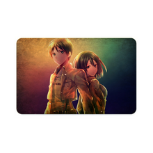 Load image into Gallery viewer, Eren Yeager and Mikasa Ackerman  Credit Card Skins (4-in-1 Pack)
