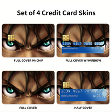 Load image into Gallery viewer, Eren Yeager&#39;s eyes  Credit Card Skins (4-in-1 Pack)
