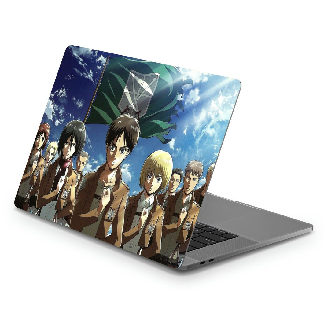 Eren yeager With Team  Macbook Skin