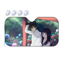 Load image into Gallery viewer, Eru Chitanda  And  Hōtarō Oreki in the rain  Car Sunshade
