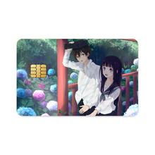 Load image into Gallery viewer, Eru Chitanda  And  Hōtarō Oreki in the rain  Credit Card Skins (4-in-1 Pack)
