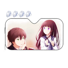 Load image into Gallery viewer, Eru Chitanda  And  Hōtarō Oreki Looking each other  Car Sunshade
