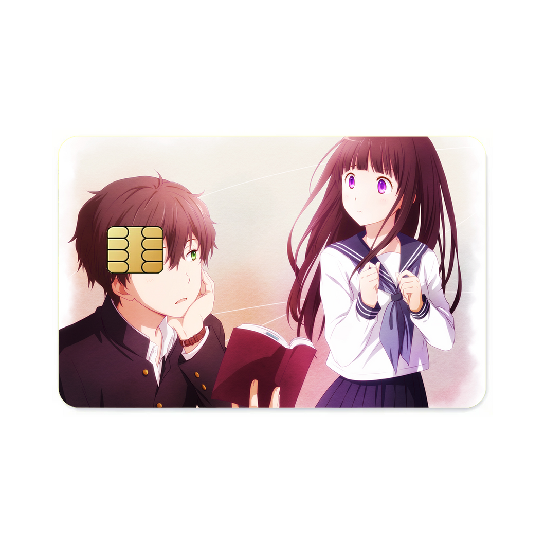 Eru Chitanda  And  Hōtarō Oreki Looking each other  Credit Card Skins (4-in-1 Pack)