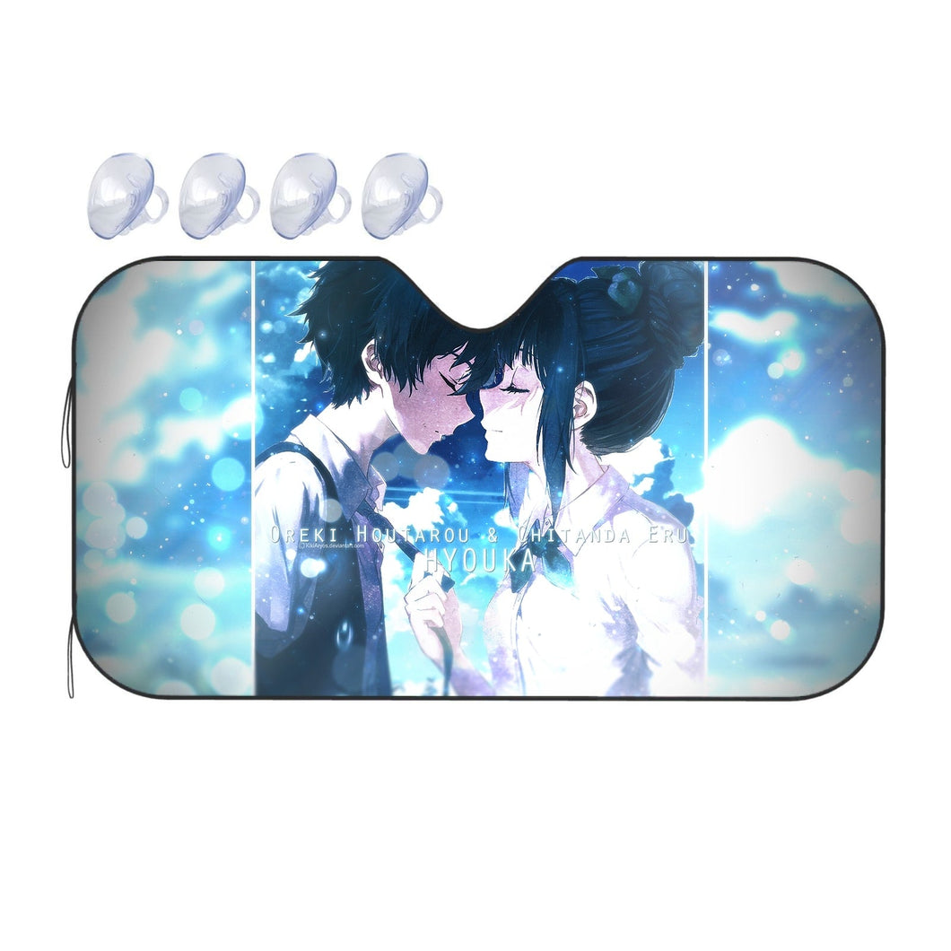 Eru Chitanda  And  Hōtarō Oreki Together  Car Sunshade