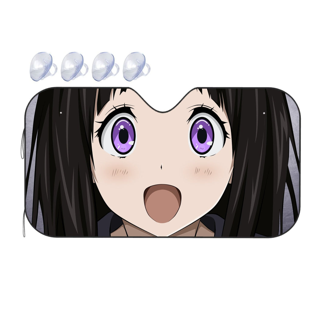 Eru Chitanda Smiling face  Car Sunshade