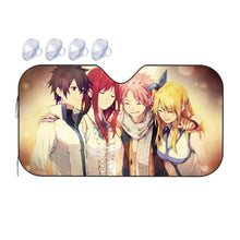 Load image into Gallery viewer, Fairy Tail Natsu Dragneel, Erza Scarlet, Gray Fullbuster, Lucy Heartfilia  Car Sunshade

