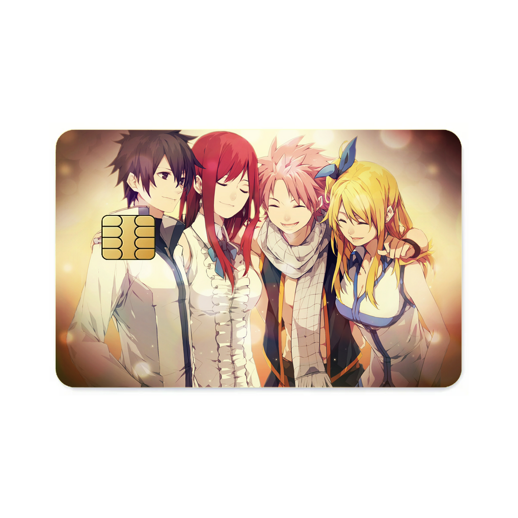 Fairy Tail Natsu Dragneel, Erza Scarlet, Gray Fullbuster, Lucy Heartfilia  Credit Card Skins (4-in-1 Pack)