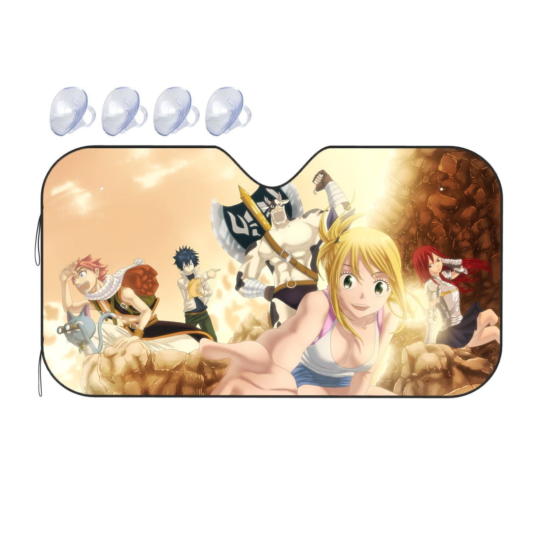 Fairy Tail Natsu Dragneel, Erza Scarlet, Gray Fullbuster, Lucy Heartfilia, Happy  Car Sunshade