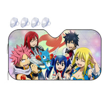 Load image into Gallery viewer, Fairy Tail Natsu Dragneel, Erza Scarlet, Gray Fullbuster, Lucy Heartfilia, Happy  Car Sunshade
