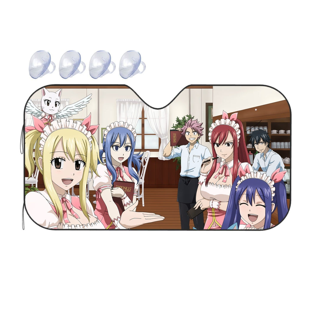 Fairy Tail Natsu Dragneel, Erza Scarlet, Gray Fullbuster, Lucy Heartfilia, Happy  Car Sunshade