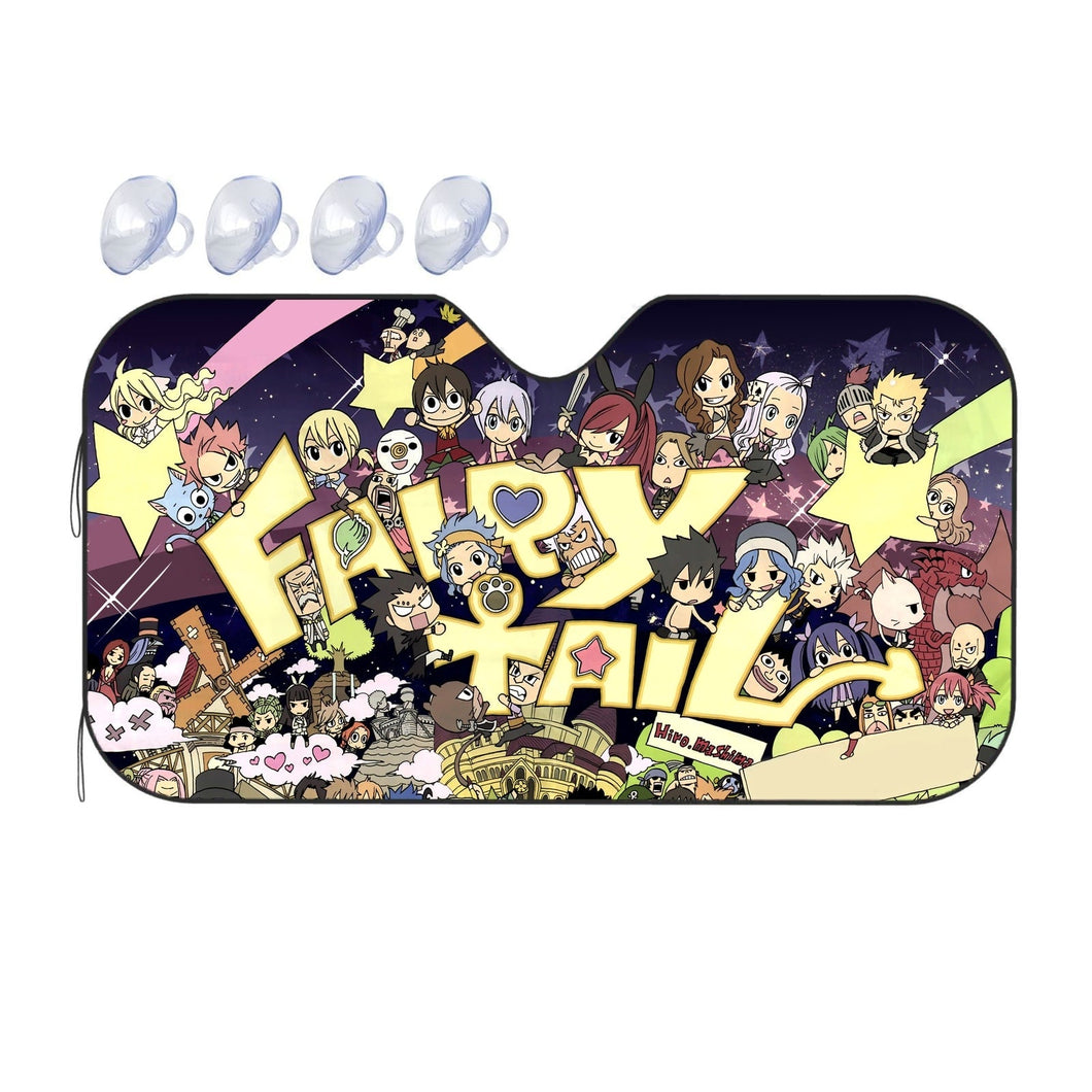 Fairy Tail Natsu Dragneel, Erza Scarlet, Gray Fullbuster, Lucy Heartfilia, Happy  Car Sunshade