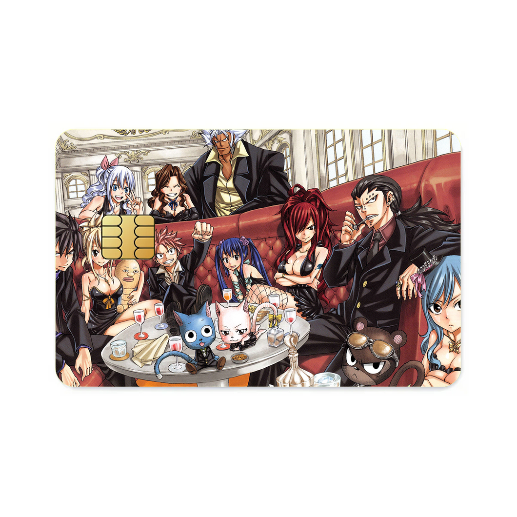 Fairy Tail Natsu Dragneel, Erza Scarlet, Gray Fullbuster, Lucy Heartfilia, Happy  Credit Card Skins (4-in-1 Pack)