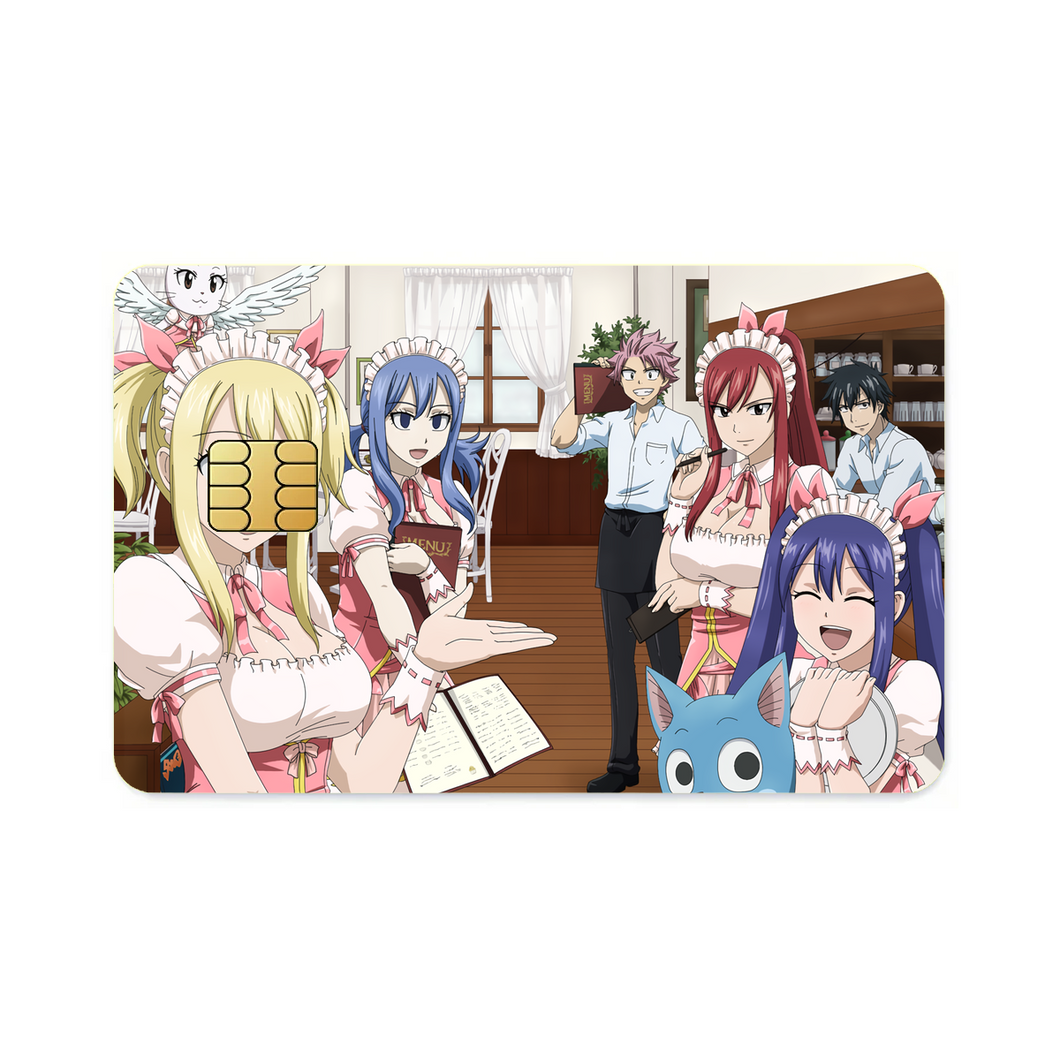 Fairy Tail Natsu Dragneel, Erza Scarlet, Gray Fullbuster, Lucy Heartfilia, Happy  Credit Card Skins (4-in-1 Pack)