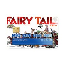 Load image into Gallery viewer, Fairy Tail Natsu Dragneel, Erza Scarlet, Gray Fullbuster, Lucy Heartfilia, Happy  Credit Card Skins (4-in-1 Pack)
