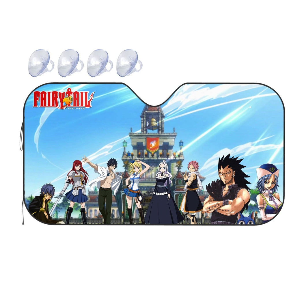 Fairy Tail Natsu Dragneel, Erza Scarlet, Gray Fullbuster, Lucy Heartfilia, Juvia Lockser  Car Sunshade