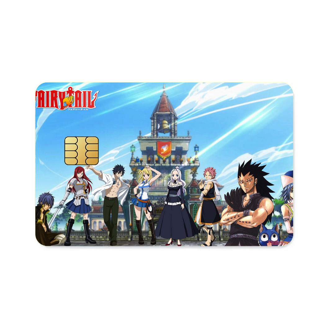 Fairy Tail Natsu Dragneel, Erza Scarlet, Gray Fullbuster, Lucy Heartfilia, Juvia Lockser  Credit Card Skins (4-in-1 Pack)