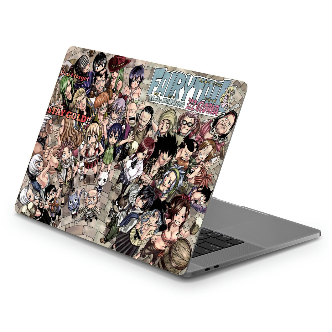 Fairy Tail Natsu Dragneel, Erza Scarlet, Lucy Heartfilia, Happy, Wendy Marvell  Macbook Skin