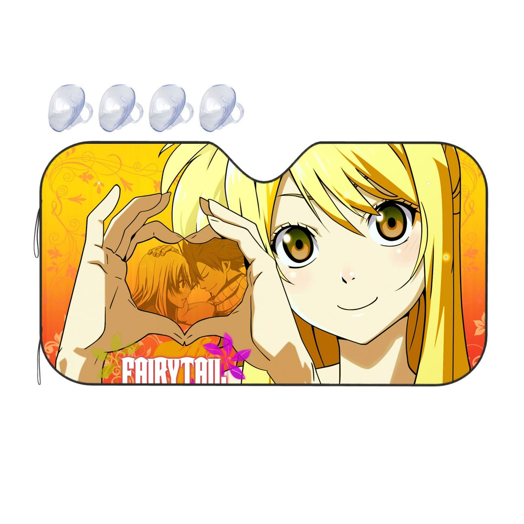 Fairy Tail Natsu Dragneel, Lucy Heartfilia  Car Sunshade