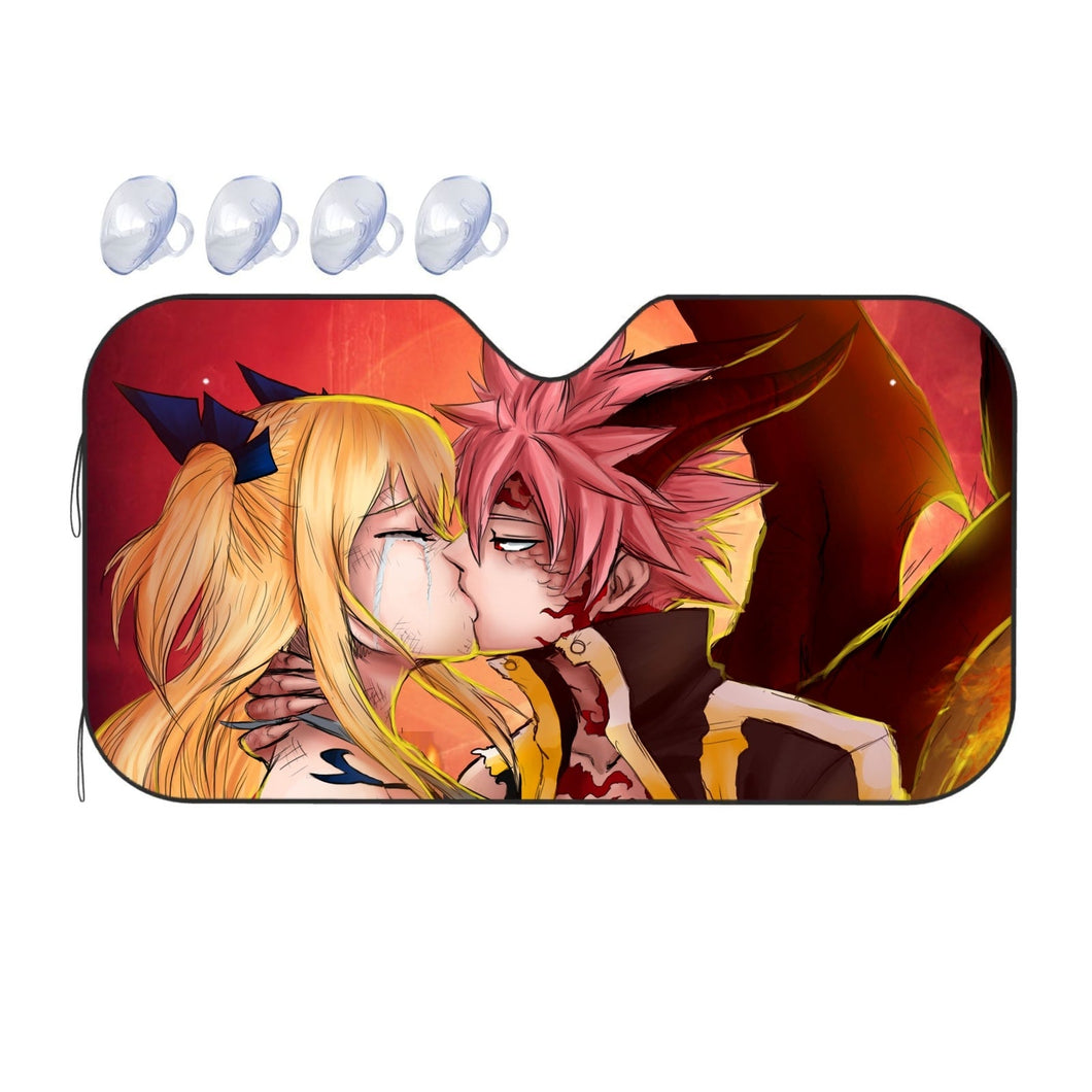 Fairy Tail Natsu Dragneel, Lucy Heartfilia  Car Sunshade