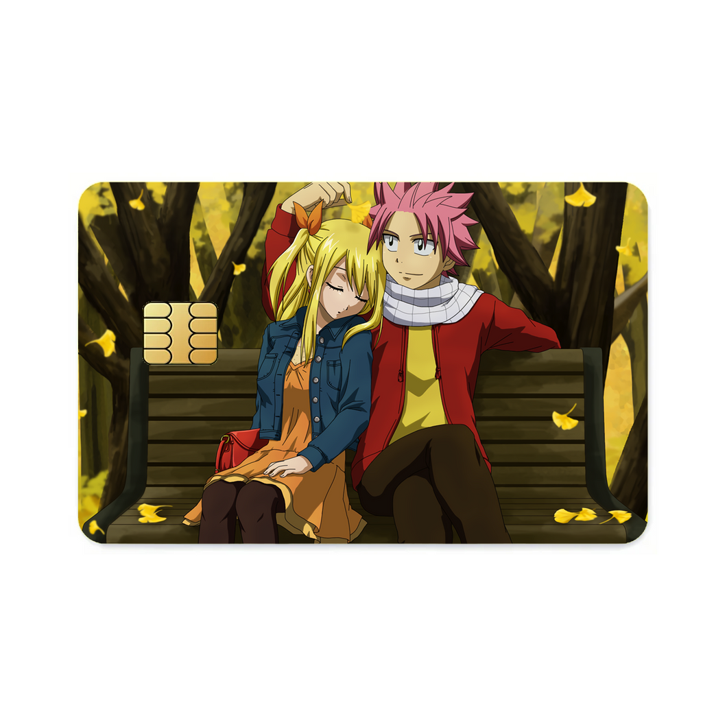 Fairy Tail Natsu Dragneel, Lucy Heartfilia  Credit Card Skins (4-in-1 Pack)