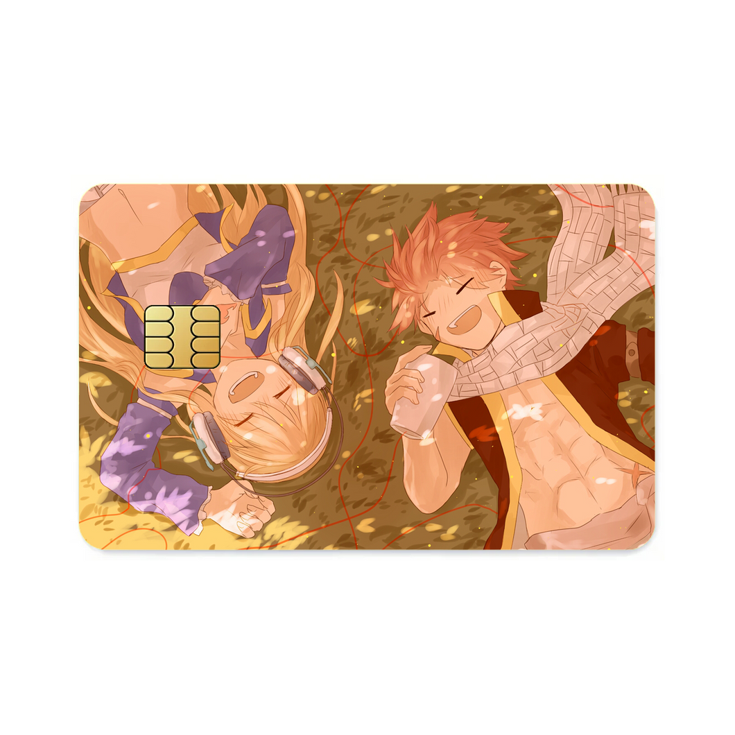 Fairy Tail Natsu Dragneel, Lucy Heartfilia  Credit Card Skins (4-in-1 Pack)