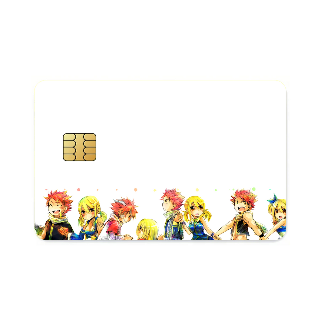 Fairy Tail Natsu Dragneel, Lucy Heartfilia  Credit Card Skins (4-in-1 Pack)