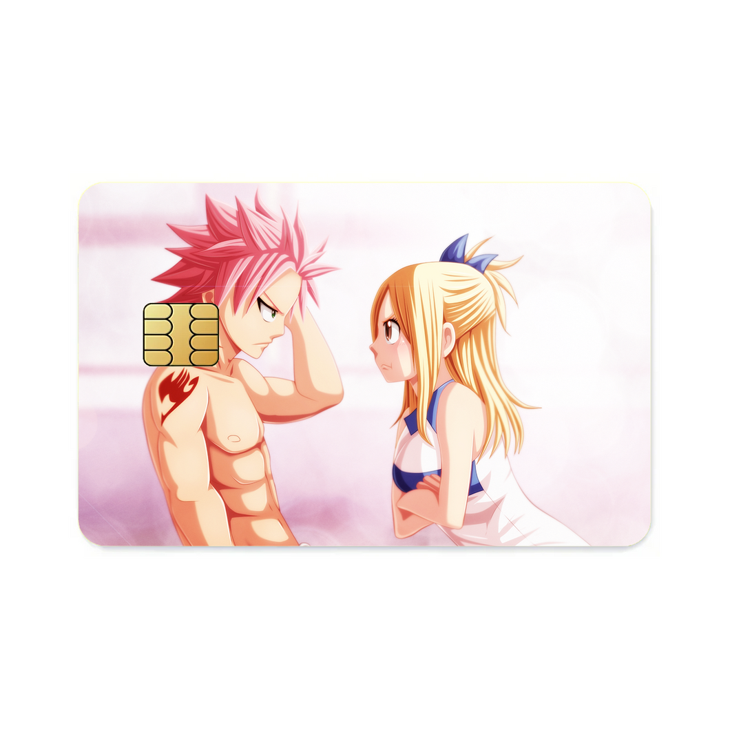 Fairy Tail Natsu Dragneel, Lucy Heartfilia  Credit Card Skins (4-in-1 Pack)