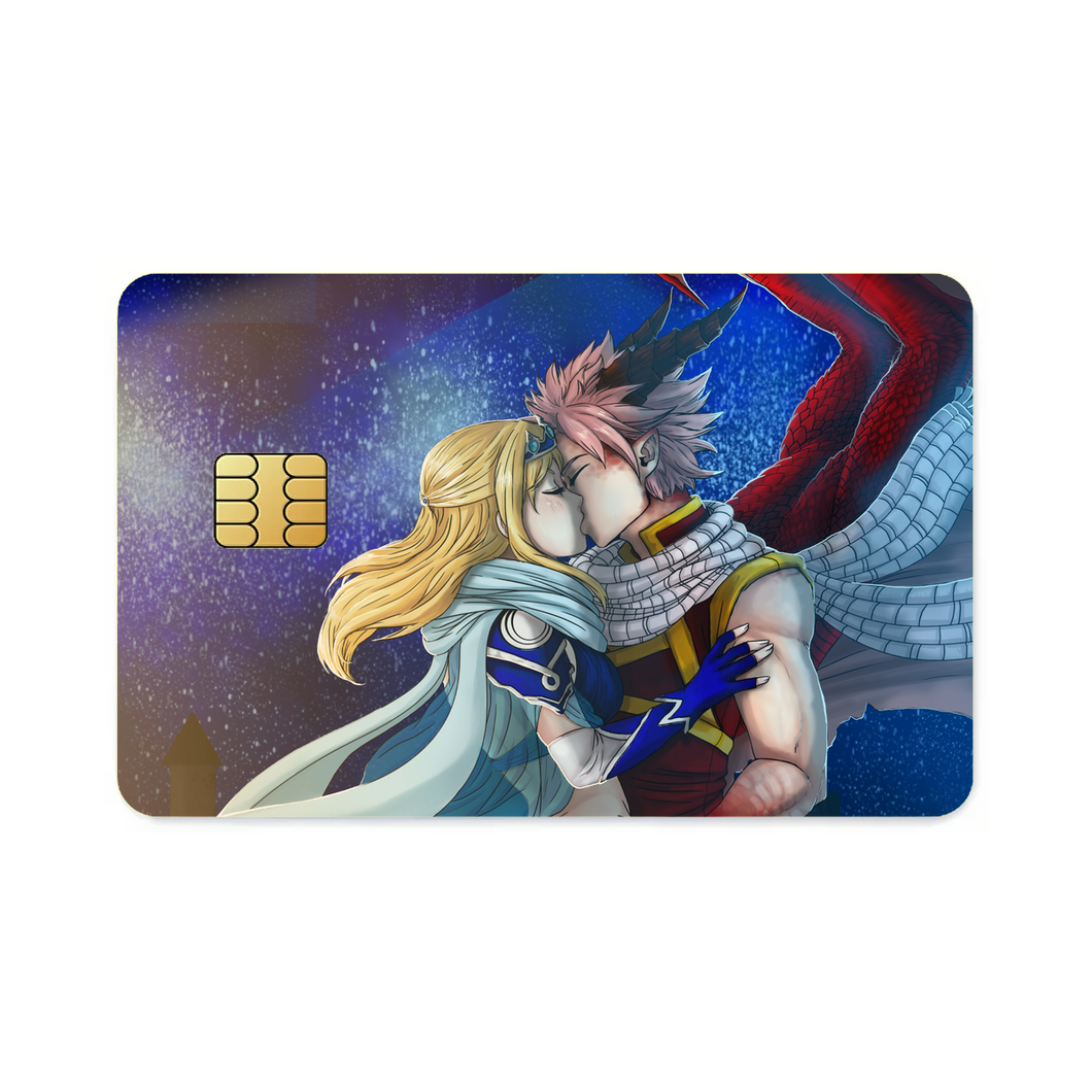 Fairy Tail Natsu Dragneel, Lucy Heartfilia  Credit Card Skins (4-in-1 Pack)