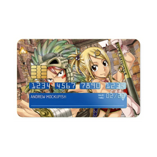 Load image into Gallery viewer, Fairy Tail Natsu Dragneel, Lucy Heartfilia  Credit Card Skins (4-in-1 Pack)
