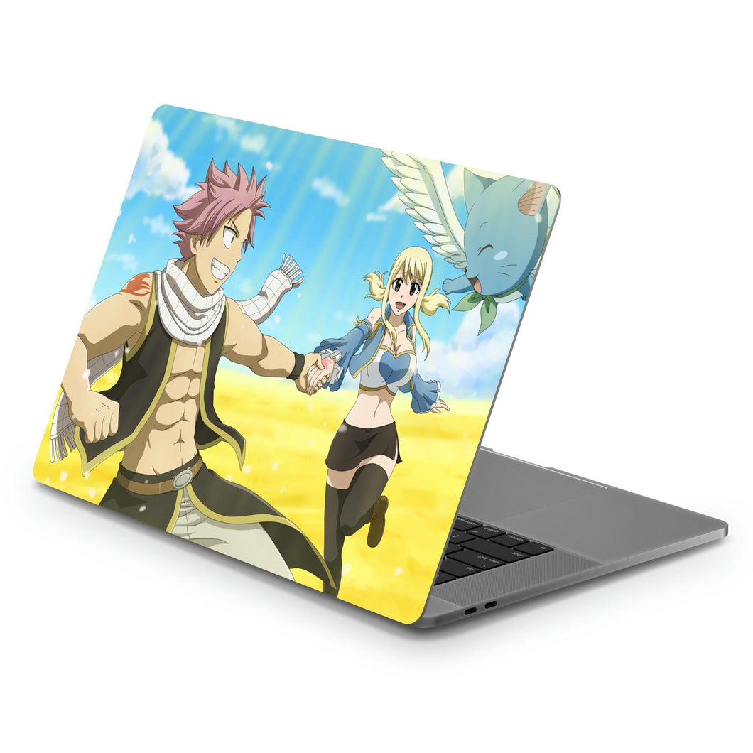 Fairy Tail Natsu Dragneel, Lucy Heartfilia, Happy  Macbook Skin