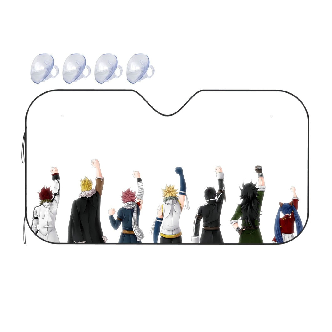 Fairy Tail Natsu Dragneel, Wendy Marvell, Gajeel Redfox  Car Sunshade