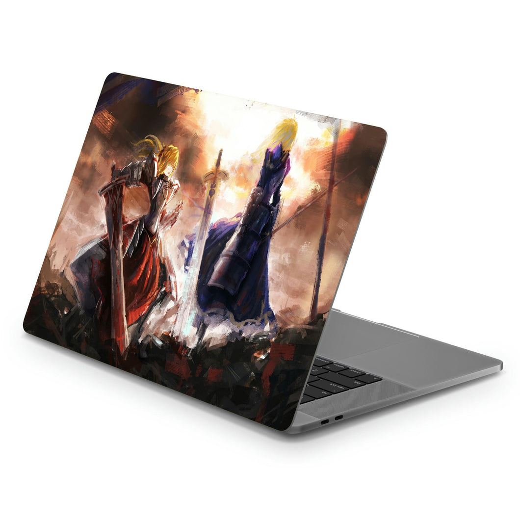 Fate/Apocrypha Artoria and Mordred Macbook Skin
