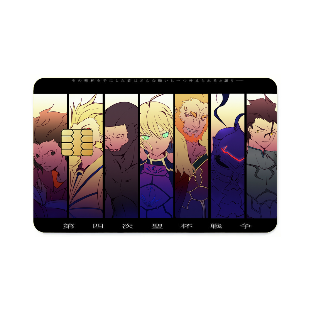 Fate/Zero Saber, Gilgamesh, Rider  Credit Card Skins (4-in-1 Pack)